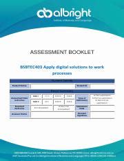 Bsbtec Asessments V Pdf Assessment Booklet Bsbtec Apply