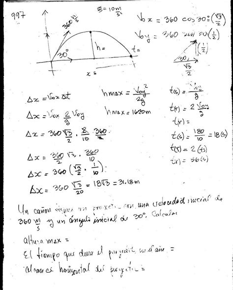 Un Ca N Dispara Un Proyectil Con Un Ngulo De Y Una Velocidad De