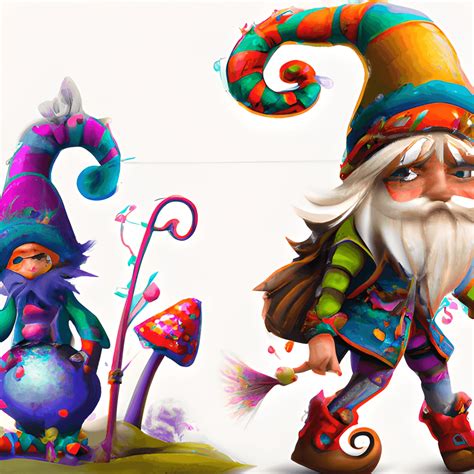 Whimsical Cute Pixie Wichtel Tomte Nisse Painting by Diego Gisbert ...