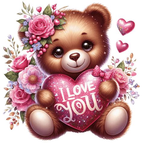 Adorable Valentines Day Teddy Bears Clip Art 51 Png High Res Files F Valentines Day Teddy