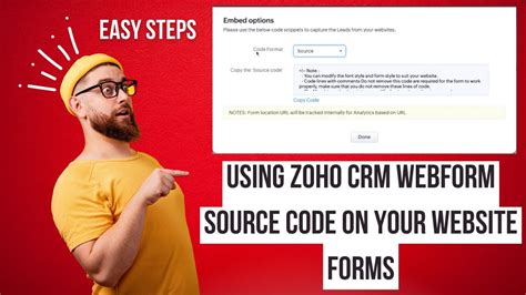 How To Use Zoho CRM Webforms Source Code To Capture Leads On Your