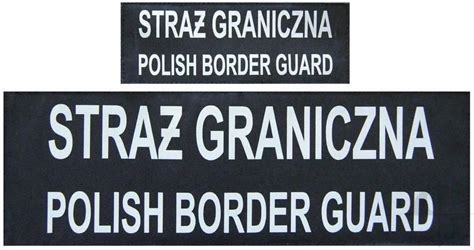 Mon Komplet Napisów Odblaskowych Straż Graniczna Polish Border Guard Na