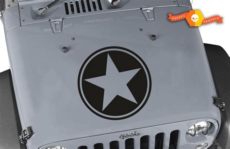 Jeep Wrangler Freedom Edition Replica Military Star Decal 2 Decals Military Star Star Decals