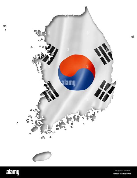 South Korea Flag Map