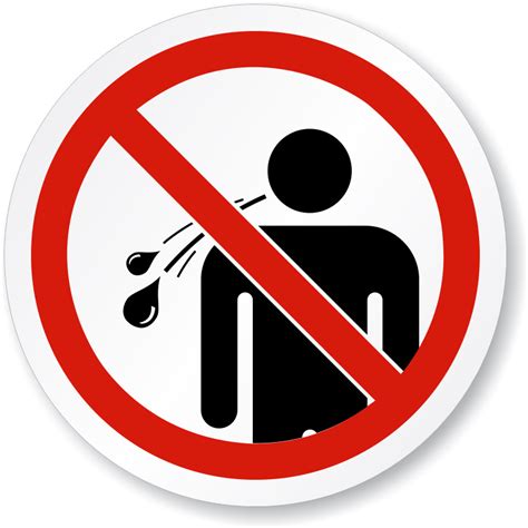 No Spitting Symbol Iso Prohibition Sign Sku Is 1130