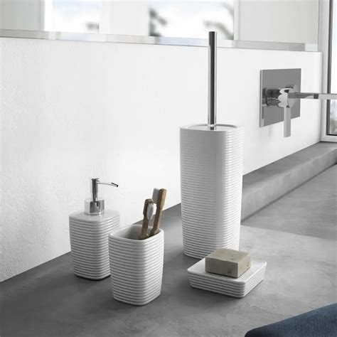 Set 4 Accessori D Appoggio In Ceramica Bianco Kelly Di Gedy