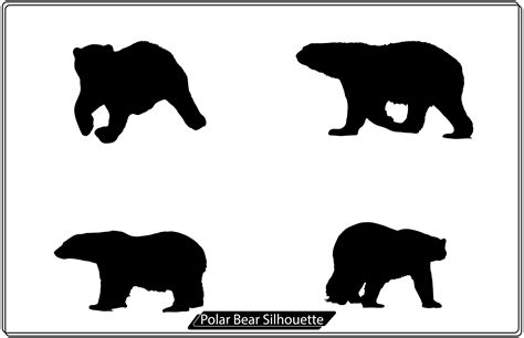 Vector Polar Bear Silhouette Collection Graphic by Unique Design Team ...