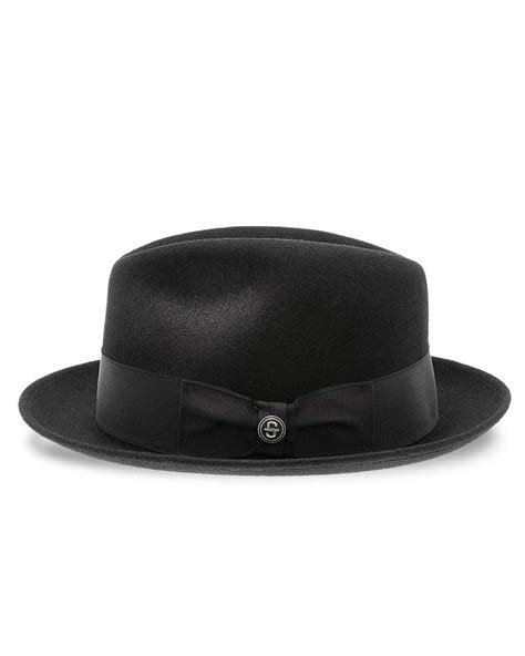 Stetson Frederick Wool Felt Fedora Hat In Black Rainwaters