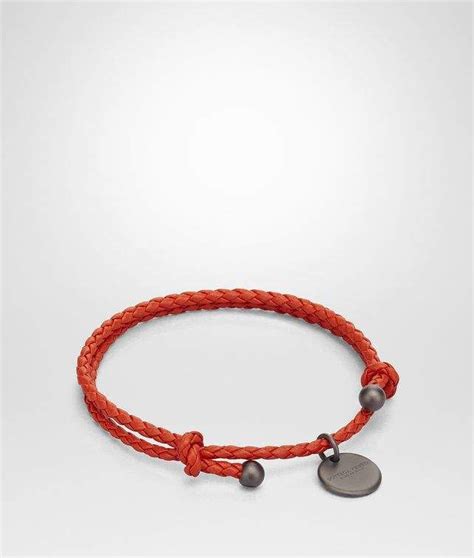 Bottega Veneta Terracotta Intrecciato Nappa Bracelet Handmade Leather