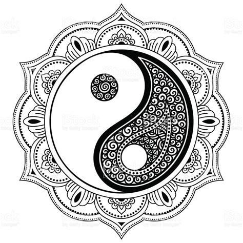 Ying Yang Coloring Pages At GetColorings Free Printable Colorings