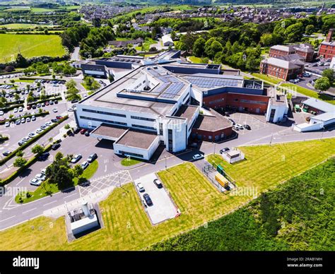 Aerial shot of the Downe Hospital, Downpatrick, Northern Ireland Stock ...