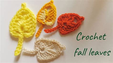 Easy crochet Fall leaves. | Crochet fall, Crochet, Crochet leaves