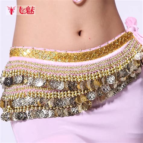 Wholesale Tribal Coin Belt Womens Belly Dance Costume 338 Coins Hip