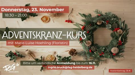 Adventskranz Kurs FeG Heidelberg