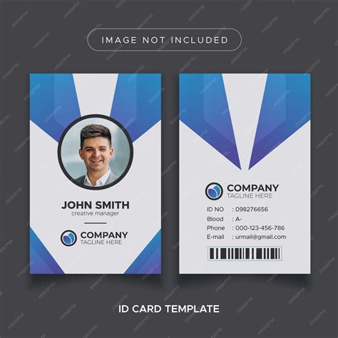 Premium Vector Office Employee Id Card Design Template