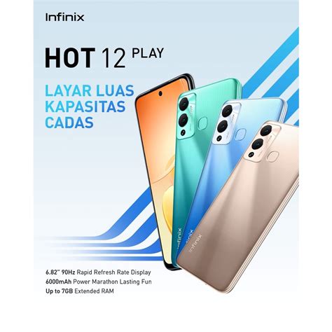 Jual Infinix Hot 12 Play 4 128 Garansi Resmi Shopee Indonesia