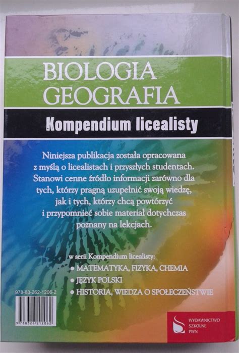 Kompendium Licealisty Biologia Geografia Pwn Dr Szew Kup Teraz Na