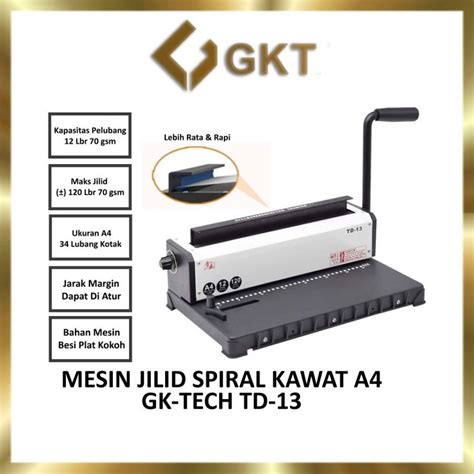 jual mesin jilid spiral kawat  gkt td  td  tdr shopee