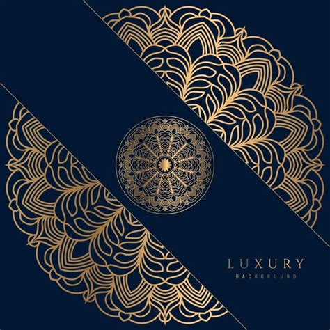 Fundo De Design De Mandala Ornamental De Luxo Em Ouro Vetor Premium