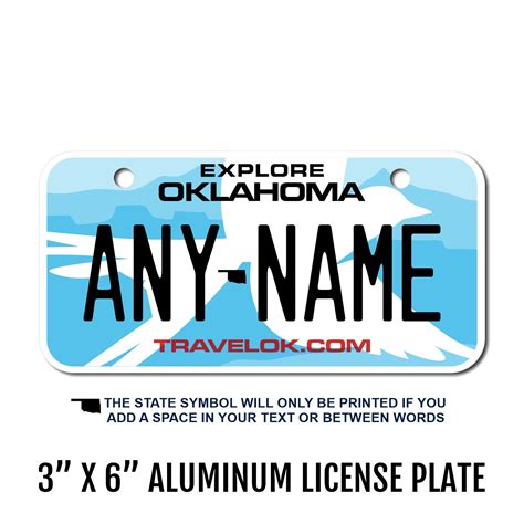 Personalized Oklahoma Novelty License Plates 5 Sizes For Toy Etsy