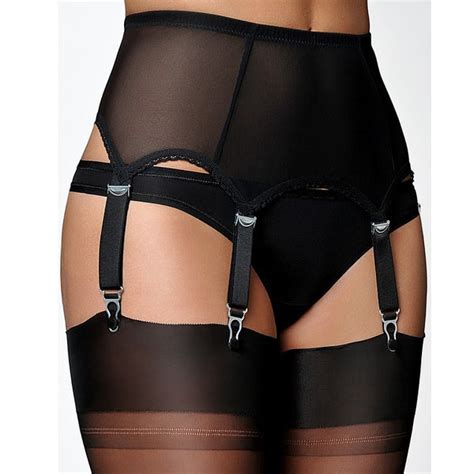 Nylon Dreams 6 Strap Power Mesh Suspender Belt Leggsbeautiful