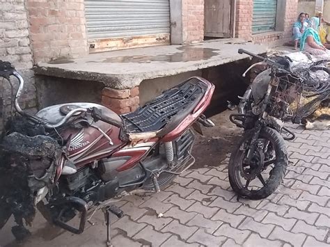 Goods Worth Lakhs Including Two Bikes Were Burnt To Ashes Fire Brigade