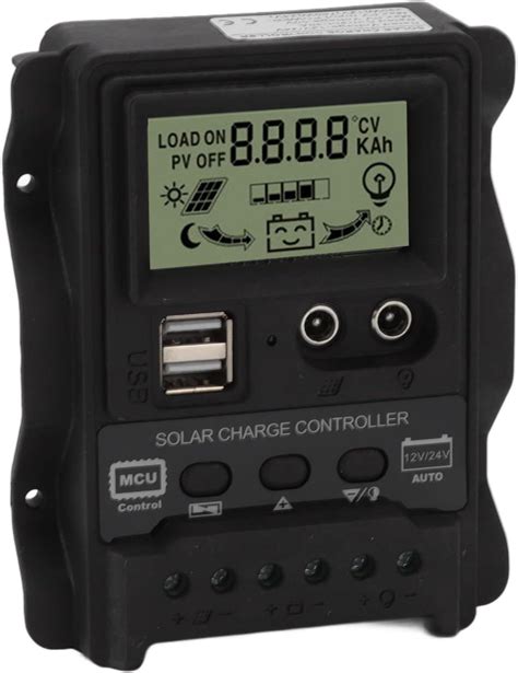 Controlador De Carregamento Solar Pwm Dual Dc Display Lcd Dual Sa Da