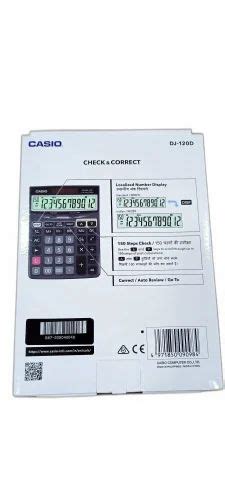 Electronic Black Casio Calculators Calculator Model Number Dj 120d At