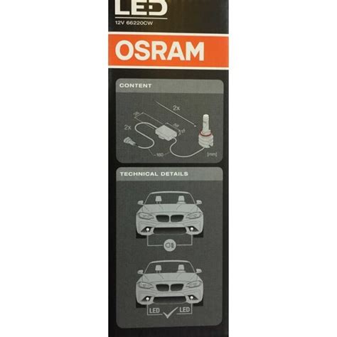 2бр Osram Ledriving Fog лампа за мъгла H8 H11 H16 66220cw 13w 12v