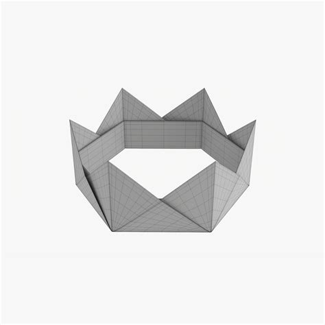 Paper Crown Origami 3D model - Download Accessories on 3DModels.org