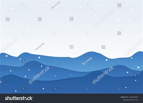 Winter Wallpaper Mountain Snowflakes Vector Illustration Stock Vector ...