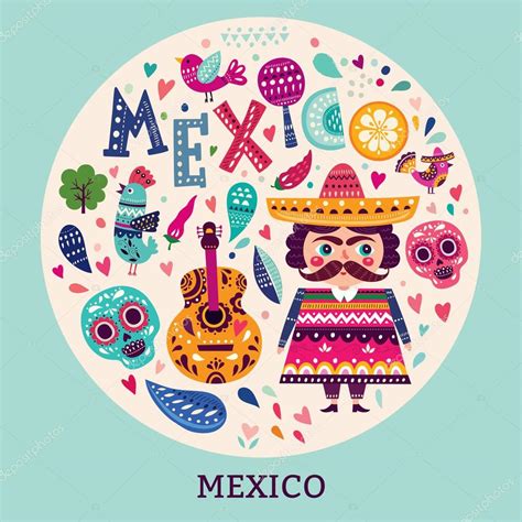 Ilustración sobre México vector gráfico vectorial Molesko imagen