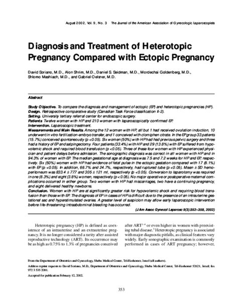 (PDF) Diagnosis and Treatment of Heterotopic Pregnancy Compared with ...