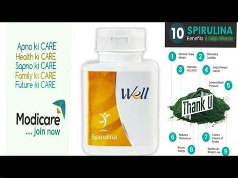 Modicare Well Spirulina Details Youtube