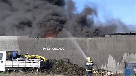 Incêndio na Auto Torres em Marinhas Esposende TV Esposende