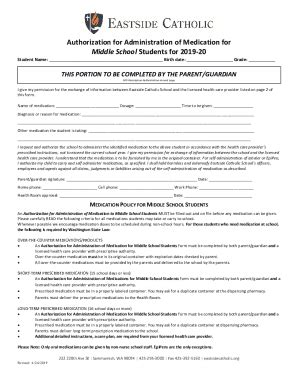 Fillable Online Medication Administration Authorization Forms Fax Email