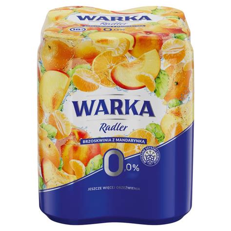 PIWO WARKA RADLER BRZOSKWINIA Z MANDARYNKA 0 0 5L 4PACK PUSZ Dobra