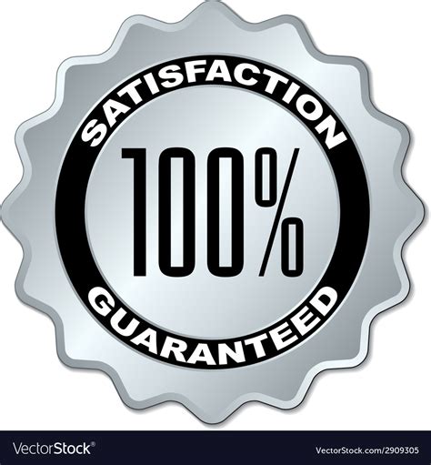 Satisfaction Guaranteed Label Royalty Free Vector Image