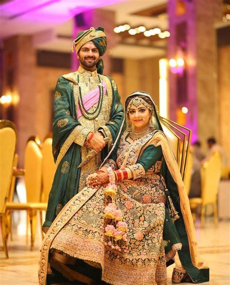 22 Matching Lehenga And Sherwani For Indian Brides And Grooms Couple Wedding Dress Indian Bride