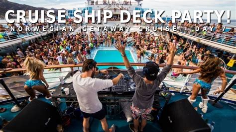 Norwegian Getaway Cruise Ship Deck Pool Party Youtube