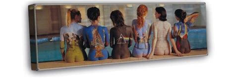 Pink Floyd Rock Music Band Hot Sexy Girls Pool 16x12 Inch Framed Canvas Print