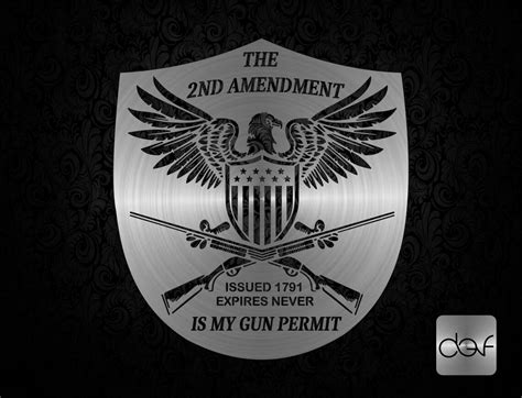 Second Amendment Is My Gun Permit Dxf Cnc Dxf For Plasma Etsy