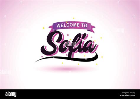 Sofia Bienvenidos A Creative Texto Fuente Manuscrita Con Colores Rosa