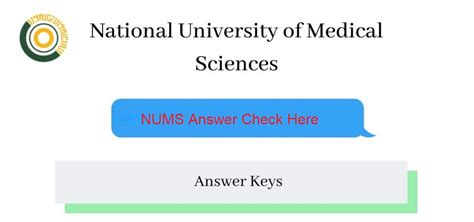 MDCAT Answer Key NUMS 2024 September 3rd