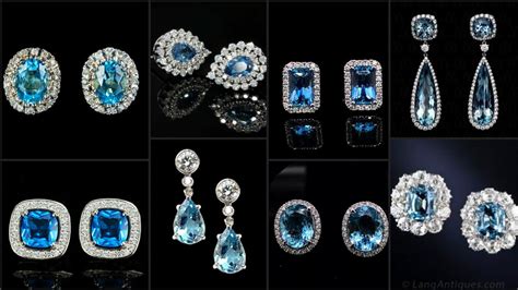 Gorgeous Delightful Aquamarine Stone Stud Earrings Drop Earring