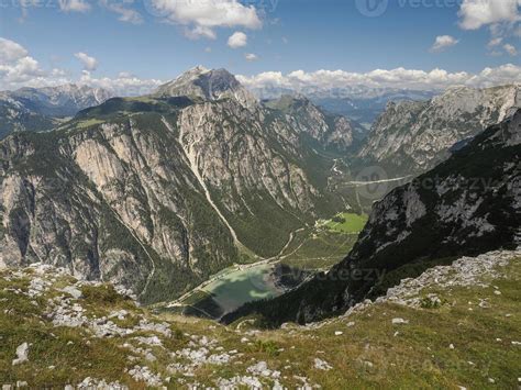 WW1 Trenches at Monte piana 2.324 Meter high mountain in Sextener Dolomiten mountains on border ...