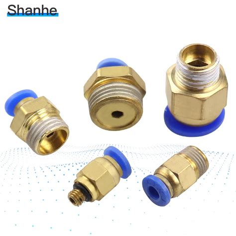 5pcs PC4 01 PC4 02 PC4 03 Pneumatic Connectors Male Straight One Touch