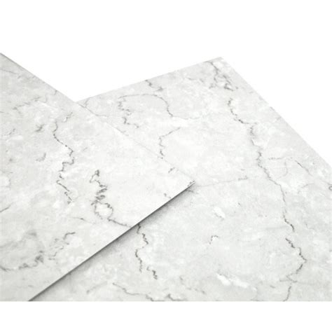 4pk YÖl White Marble Effect Self Adhesive Vinyl Floor Tiles On Onbuy