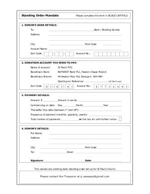 Fillable Online Standing Order Form To Penny Doc Fax Email Print