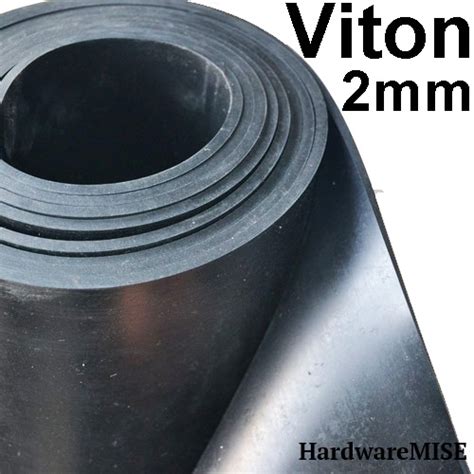 Viton Sheet Black Rubber (FKM/FPM Rubber Sheet) 2mm thick 1 meter Width